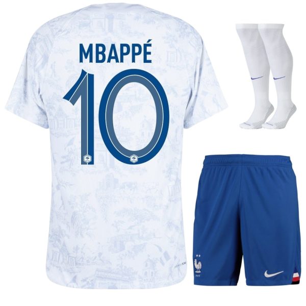 Maillot Kit Enfant Equipe de France Exterieur 2023 2024 Mbappe