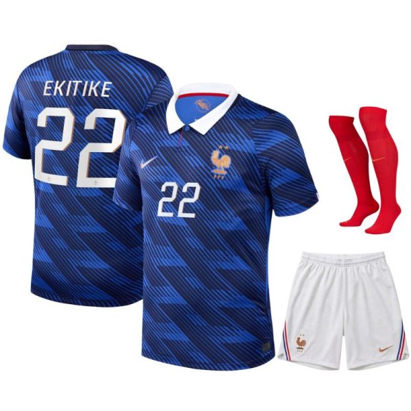 Maillot Equipe de France Kit Enfant Domicile Coupe du Monde 2026 Ekitike
