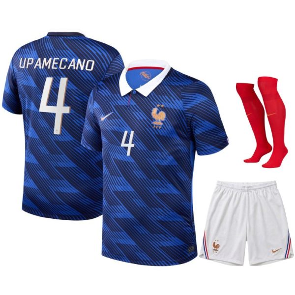 Maillot Equipe de France Kit Enfant Domicile Coupe du Monde 2026 Upamecano