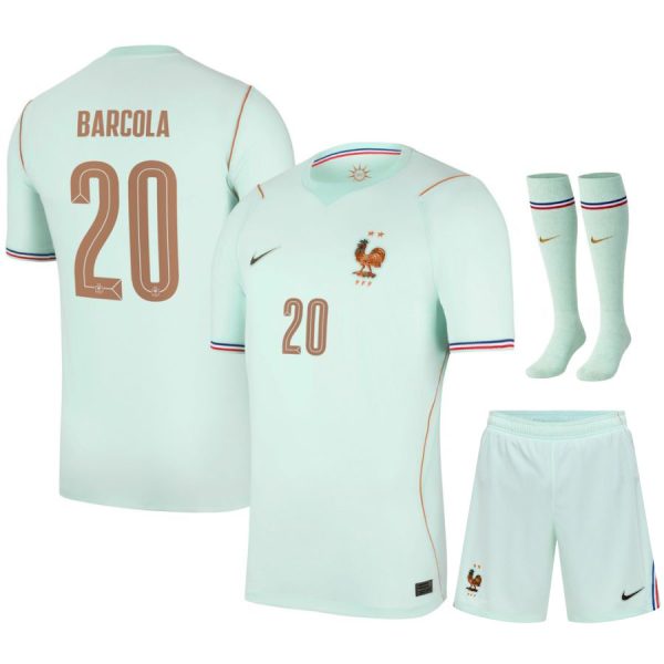 Maillot Equipe de France Kit Enfant Exterieur Coupe du Monde 2026 Barcola