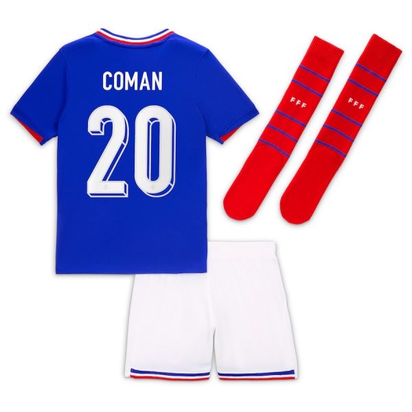Maillot Kit Enfant Equipe de France Domicile 2024 2025 Coman