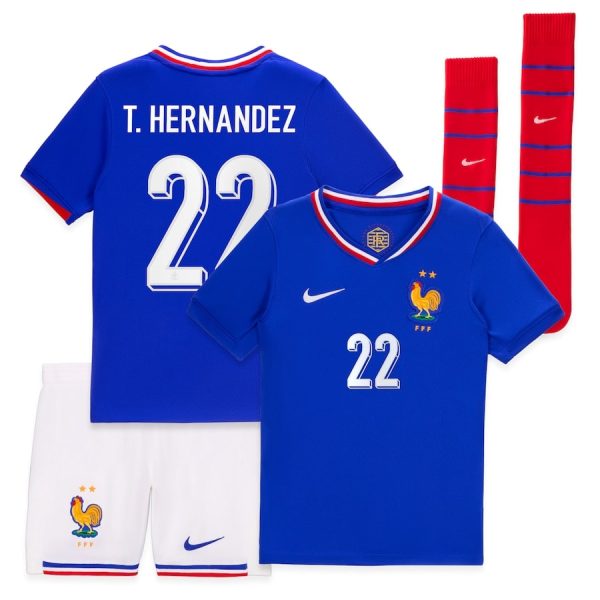 Maillot Kit Enfant Equipe de France Domicile 2024 2025 T. Hernandez
