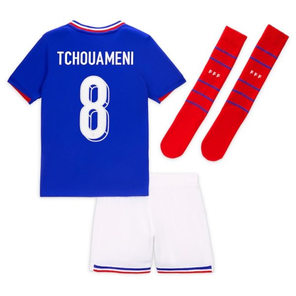 Maillot Kit Enfant Equipe de France Domicile 2024 2025 Tchouameni